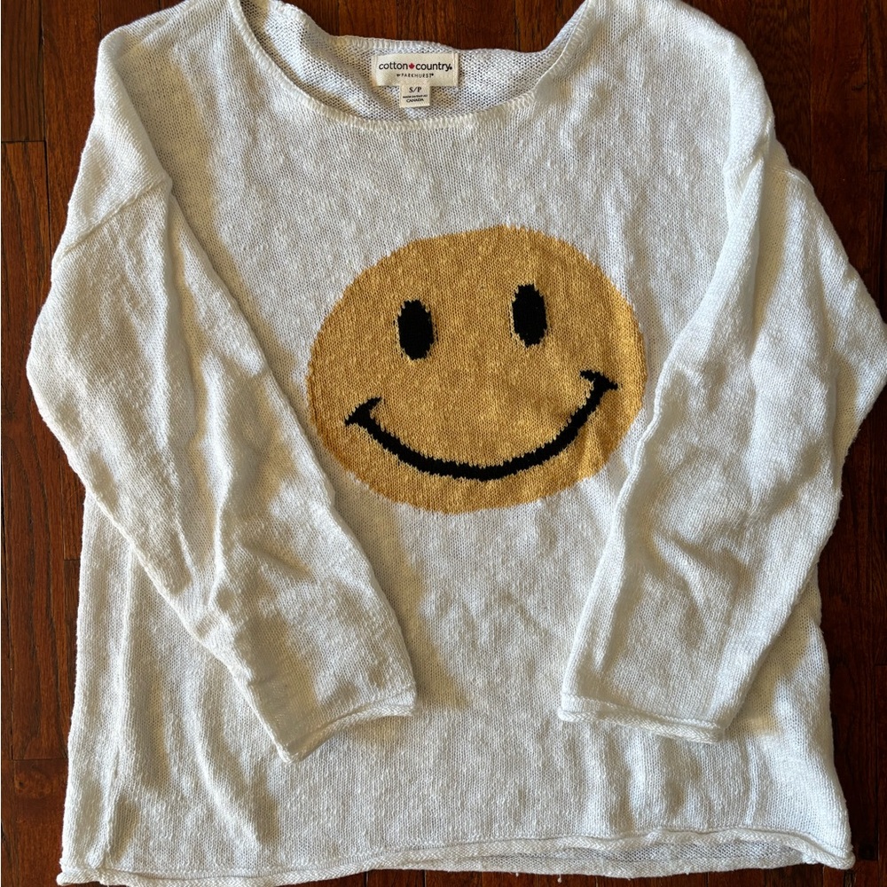 Happy Face Sweater by Cotton Country 100% Cotton